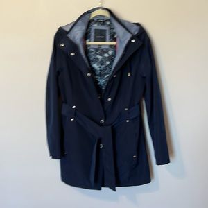 Nautica Navy Blue Hooded Jacket with Pockets, Size M